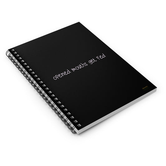 CoP: Opened Mouths Spiral Ruled Line Notebook - Black